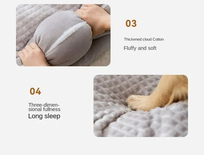 Cama de Cachorro Pequeno para Inverno Pet Sofá Quente Cesta de Halloween Tapete Médio Almofadas Almofada Grande Acessórios para Filhotes Cama para Cães Grandes