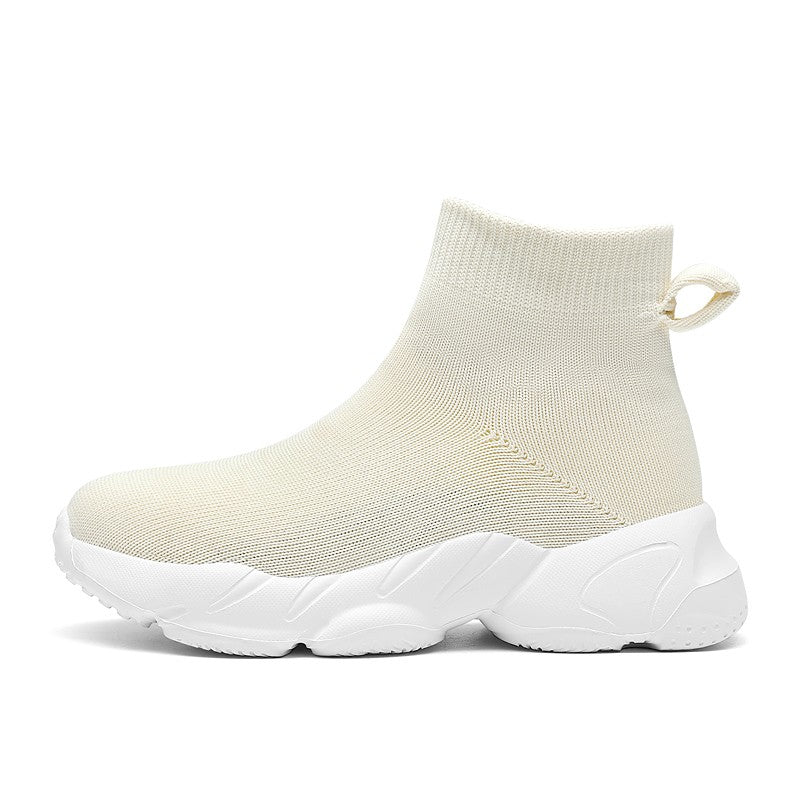 Kid Shoes Sneakers Fashion Knit Luxury Designer High Top Children Shoes Comfortable Casual Running Sports Tennis Shoes Boy Girls