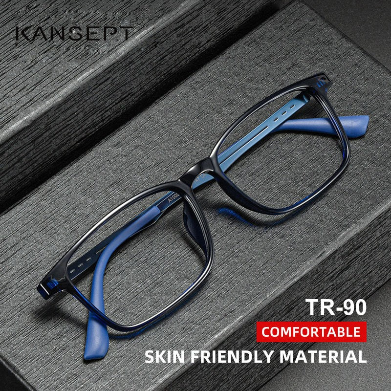 KANSEPT High Quality UltraLight Pure Titanium Anti Blue Reading Glasses Myopia Hyperopia Optical Glasses Prescription Eyewear