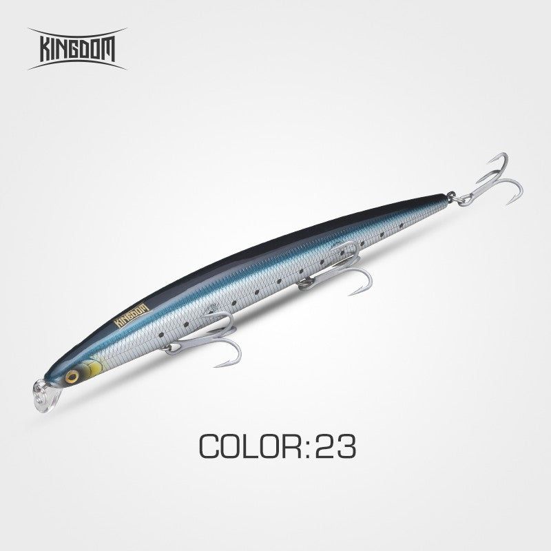 Kingdom Long Casting Fishing Lure 14.5g 19g 29g Floating Slow Sinking Minnow Wobbler Artificial Hard Bait Jerkbaits Seabass Pike
