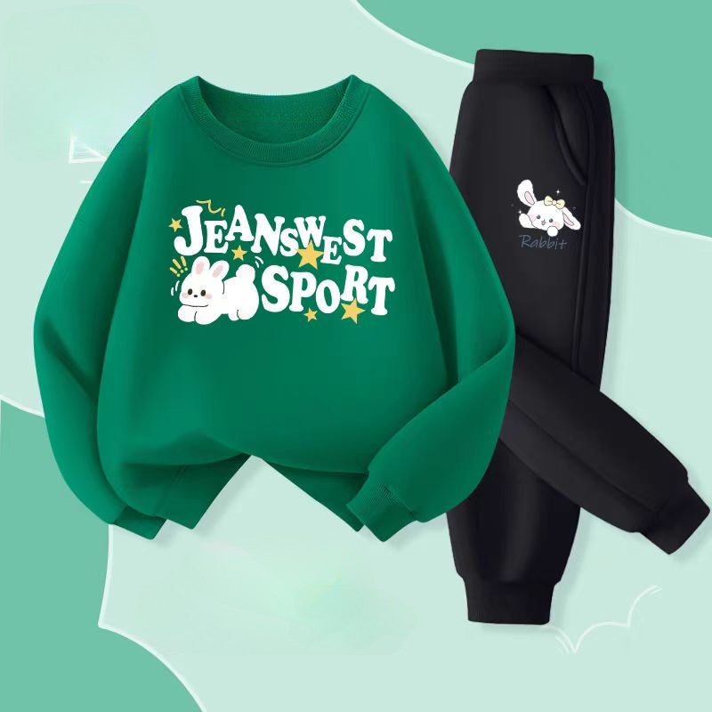 Autumn Baby Boy Clothes Fashion Printed T-shirts and Pants 2 Pieces Set Children Girls Casual Top Bottom Outfits Tracksuits