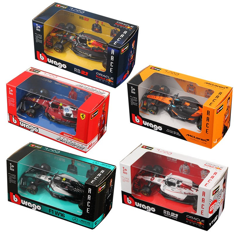 Bburago 1:43 2025 F1 Carro de Liga Modelo Fórmula Corrida Miniatura Brinquedo SF25 RB21 W16 MCL39 Red Bull Mercedes Ferrari McLaren