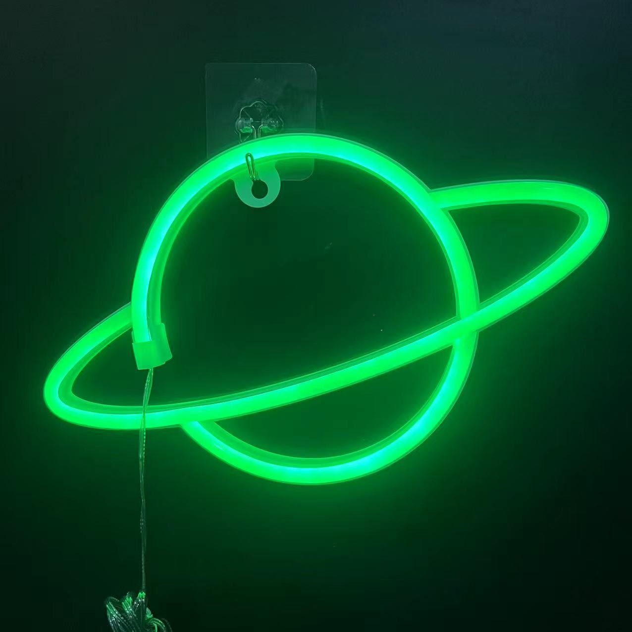 Neon Sign Alien Face Shaped Wall Hanging Lights for Home Game Room Saucerman  Plant LED Night Lamps Xmas Party Holiday Art Decor