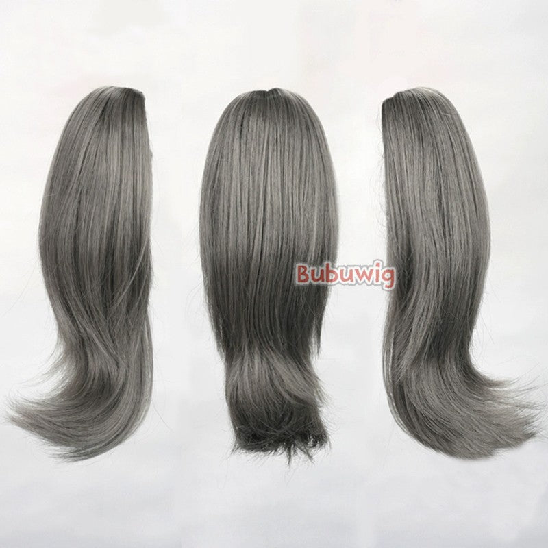 Bubuwig Cabelo Sintético 22 Cores 30cm Curto Liso Rabo de Cavalo Único Moda Anime Preto Vermelho Azul Perucas Cosplay Resistente ao Calor
