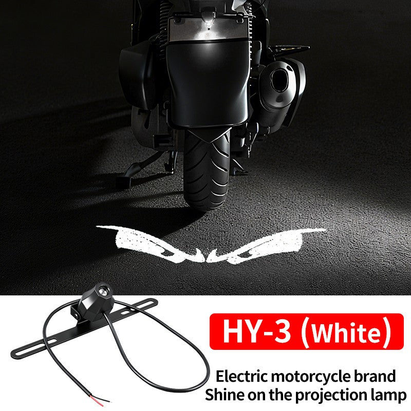 Luz de projeção de motocicleta e veículo elétrico olho de diabo LED de alta definição luz de placa anti-colisão traseira mod