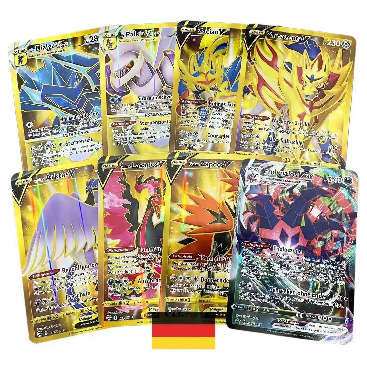 Pokemon 21*15cm Cartas Grandes Arco-Íris Pacote Vstar Letras Gigantes Jumbo Espanhol Alemão Francês Vmax GX Arceus Charizard Carta Rara