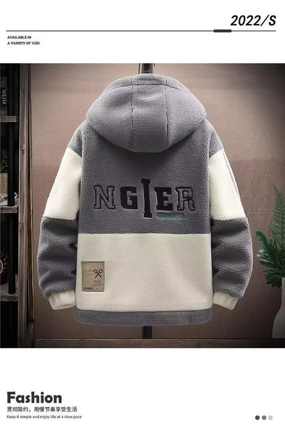 2025 Men's Lamb Wool Jacket Autumn Winter Loose Padded Thickened Jacket Plus Size 6XL 110kg Also Wearable Clothes Cardigan