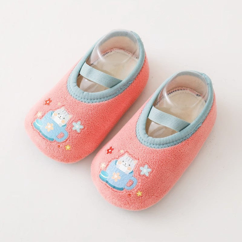 Cute Cartoon Baby Floor Socks Non-slip Soft Sole Toddler Sock Boy Girls Cotton Children's Toddler Warm Shoes Infant First Walker
