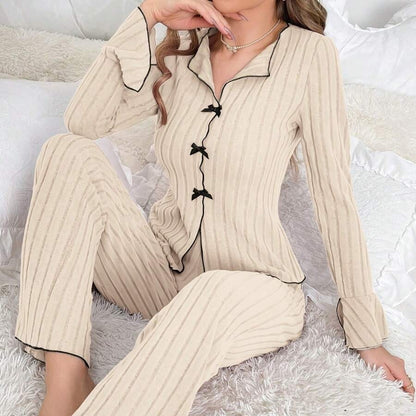 Sleepwear Women Pajama Set Woman Women's Home Clothes Trousers Sets Women's Pajamas Summer Pijama Wear Long Sleeve Sleep Lounge