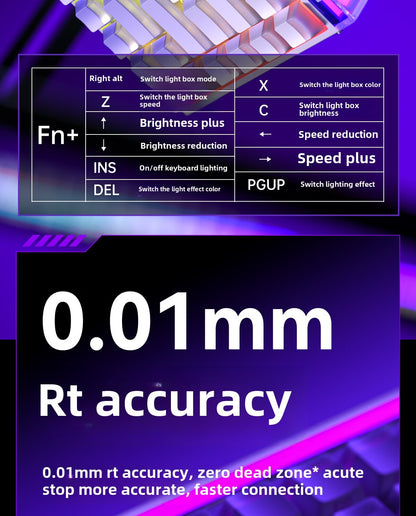AULA HERO 84 HE Wired Mechanical Keyboard Music Rhythm RGB Backlit Magnetic Switch 8K Return Rate 128K Scan Rate Gaming Keyboard
