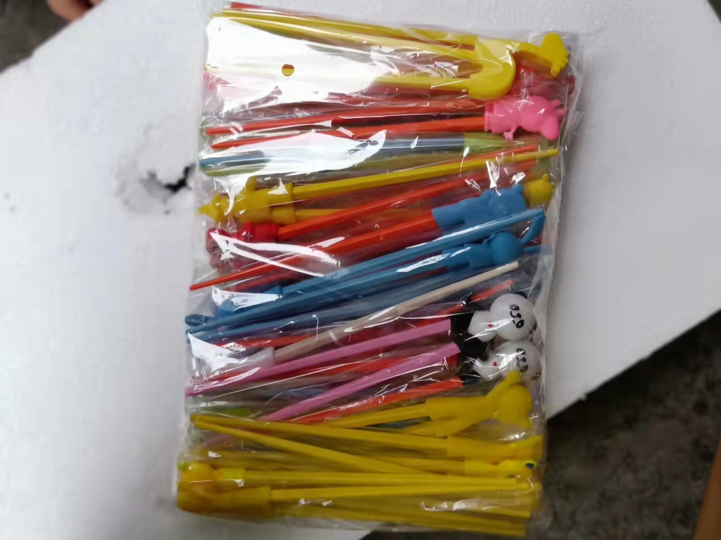 Pauzinhos de Desenho Animado para Crianças, Pauzinhos de Silicone, Cores Sortidas, Presente para Crianças, Exercício de Estudo, 100 Pares