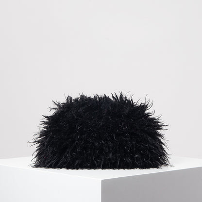 Y2K Plush Clutch Bag, Candy-Colored Women's Clip Bag, Elegant Evening Bag, Women's Dress Party, Wedding Accessory, Cute and Charming Girl's Wallet (Random Pattern)