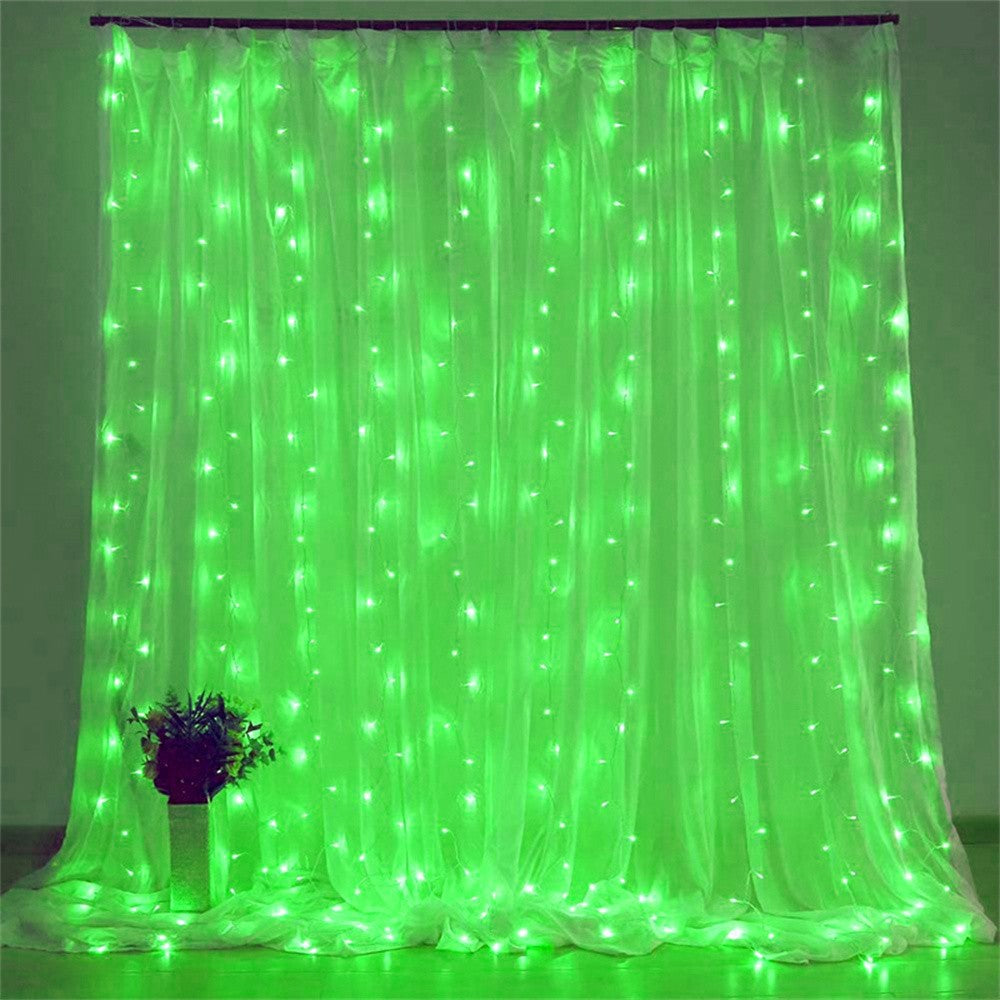 USB Curtain Lights - 8 Lighting Modes LED Fairy String Light for Christmas Halloween New Year Wedding Party Home Garden Decor