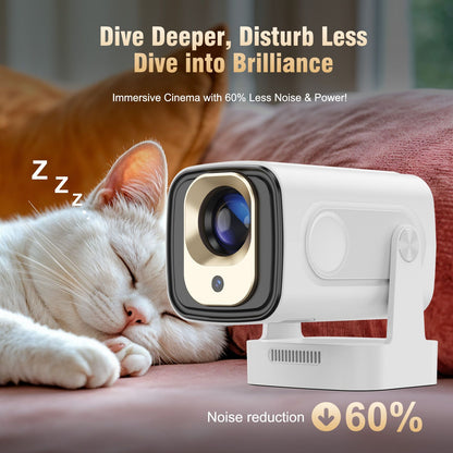 Magcubic HY310 Projetor Android 11 4K Foco Automático Nativo 1080P Nativo 330ANSI Dual Wifi BT5.4 Air Mouse Voz Filmes em Casa ao Ar Livre