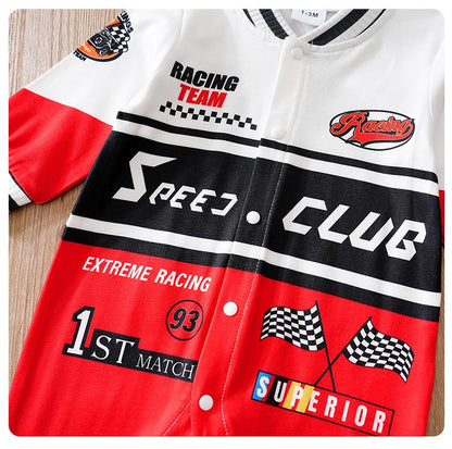 Newborn Clothes Outdoor Racing Clothes Comfortable And Soft For Boys And Girls Spring And Autumn Long Sleeved Baby Jumpsuit