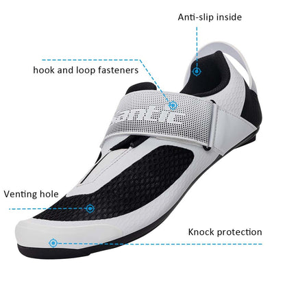 Santic Pro Triathlon Cycling Shoes Mens Road Riding Biking Sneakers Upgraded Glassfiber Outsole Breathable Bicycle Lock Shoes