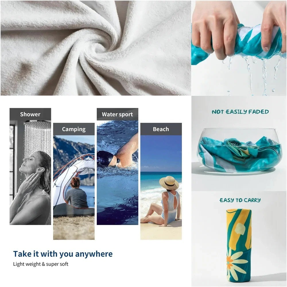 No Pain No Gain GYM Towel Microfiber Beach Towel Absorbent Quick dry Soft Yoga Swimming Resort Mountain Climbing Towel