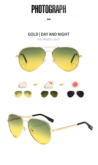 Top Brand Pilot Photochromic  Sunglasses Men Polarized Day Night Driving Glasses Women Chameleon Goggles Unisex sonnenbrille