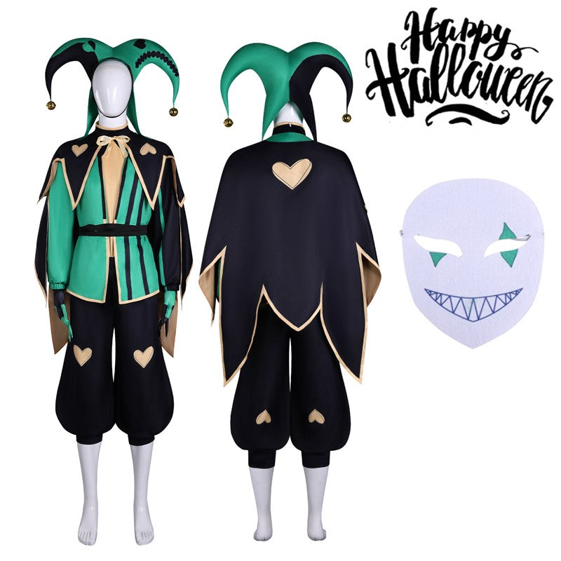 Hazbin Hotel Fizzarolli Cosplay Costume The Amazing Digital Circus Pomni Pierrot Harlequin Clown Outfit Halloween Party Costume