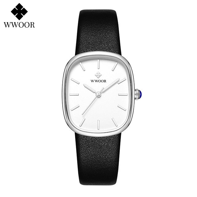 WWOOR New Reloj Fashion Women's Bracelet Watch Luxury Brand Elegant Dress Quartz Clock Waterproof Top Ladies Wristwatch Gift Box