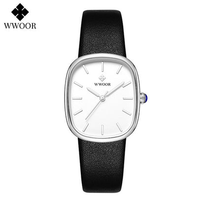 WWOOR New Reloj Fashion Women's Bracelet Watch Luxury Brand Elegant Dress Quartz Clock Waterproof Top Ladies Wristwatch Gift Box