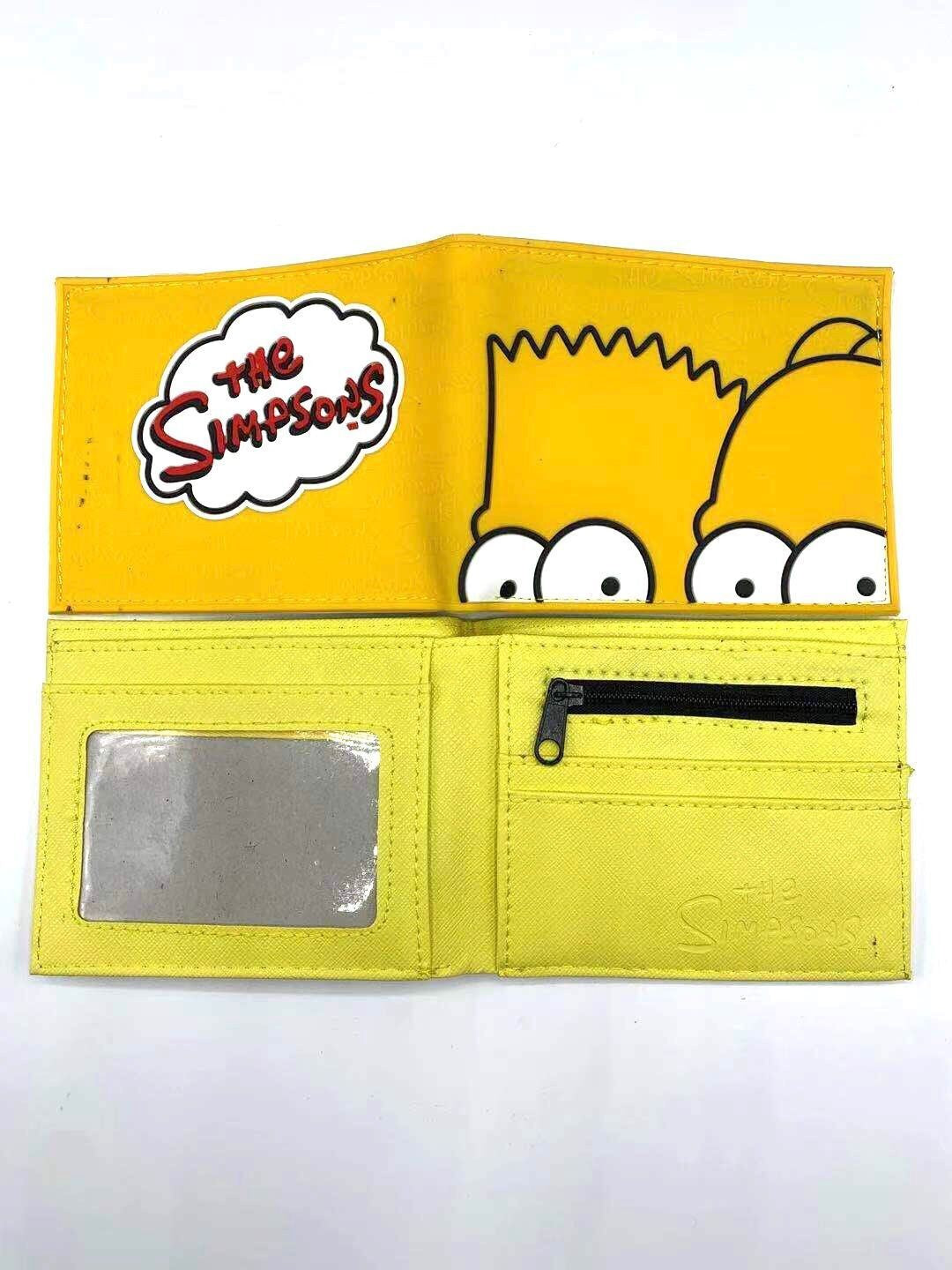 Carteira Dobrável Marvel Vingadores Os Simpsons Bonecos de Anime Masculina Infantil Porta-Cartões de Identidade com Prendedor de Dinheiro Bolsa de Presente de Desenhos Animados