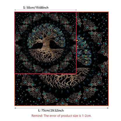 Tree Of Life Tarot Tablecloth Altar Cloth Pagan Spiritual Pendulum Witchcraft Astrology Oracle Card Pads Room Home Decor
