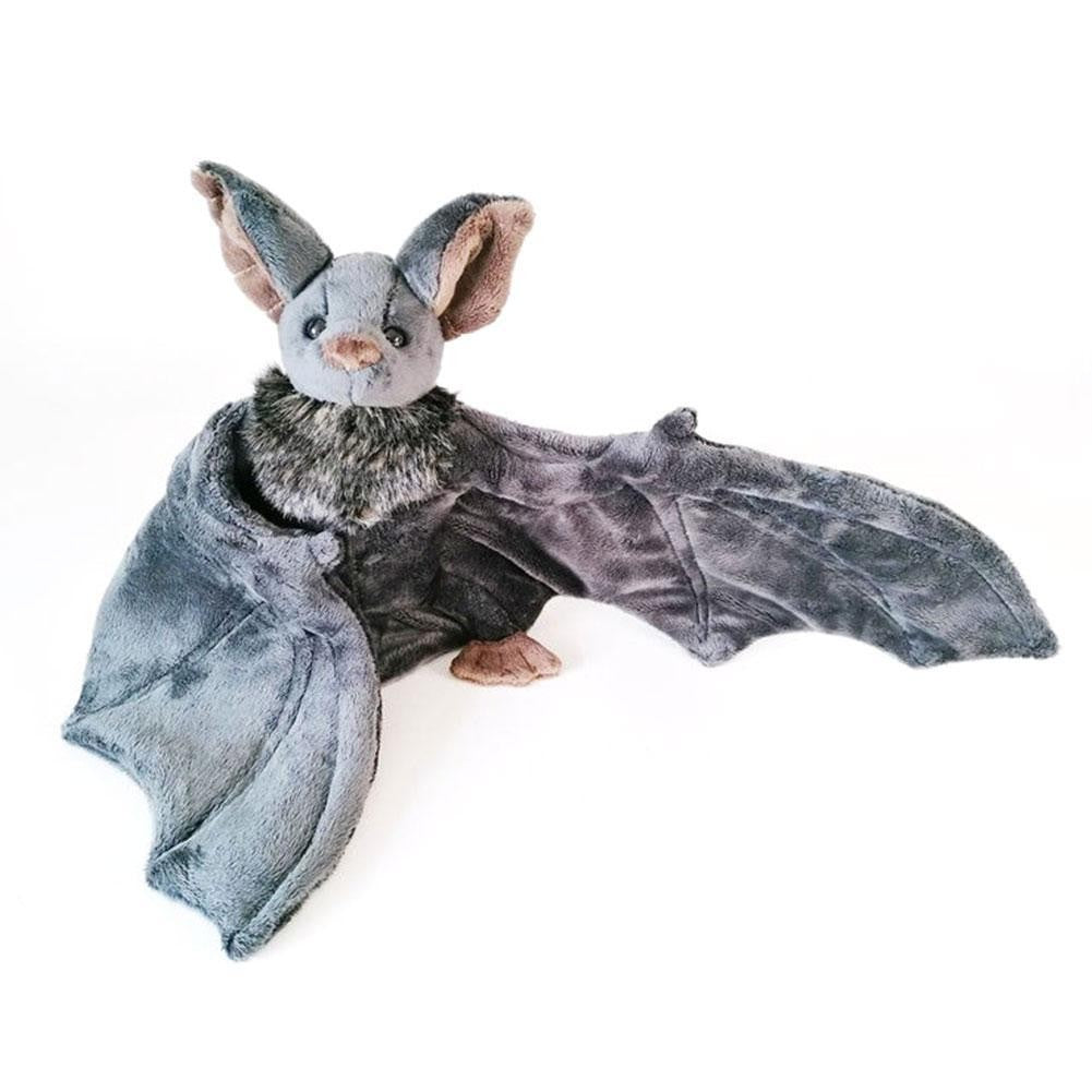 25cm Lovely Grey Bat Plush Stuffed Bat Doll Plush Throw Pillow For Boys and Girls Christmas Halloween Decoration Holiday Gifts
