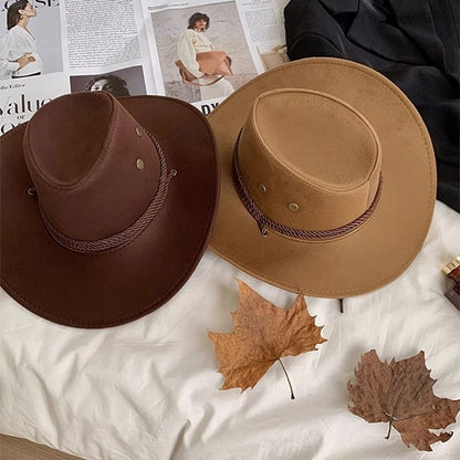 Cool Wide Brim Western Cowboy Hat Knight Hat Beach Cap Summer Sun Hat Sun Protection Cap Cycling Cap Sunscreen Cap Summer