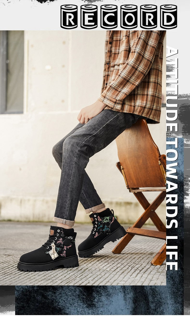 Men's boots four season classic big head casual boots soft sole non-slip breathable Joker high-top outdoor comfort tooling boots