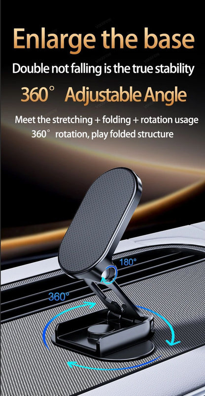 360° Rotation Magnetic Car Phone Holder Dashboard GPS Foldable Cell Phone Stand Mount For All Smartphones Universal Auto Bracket