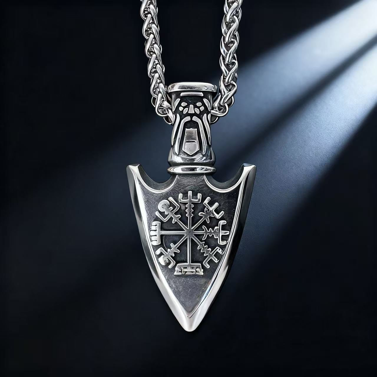 HNSP Odin Viking Rune 316L Aço Inoxidável Colar com Pingente Para Homens Corrente Acessórios de Joias