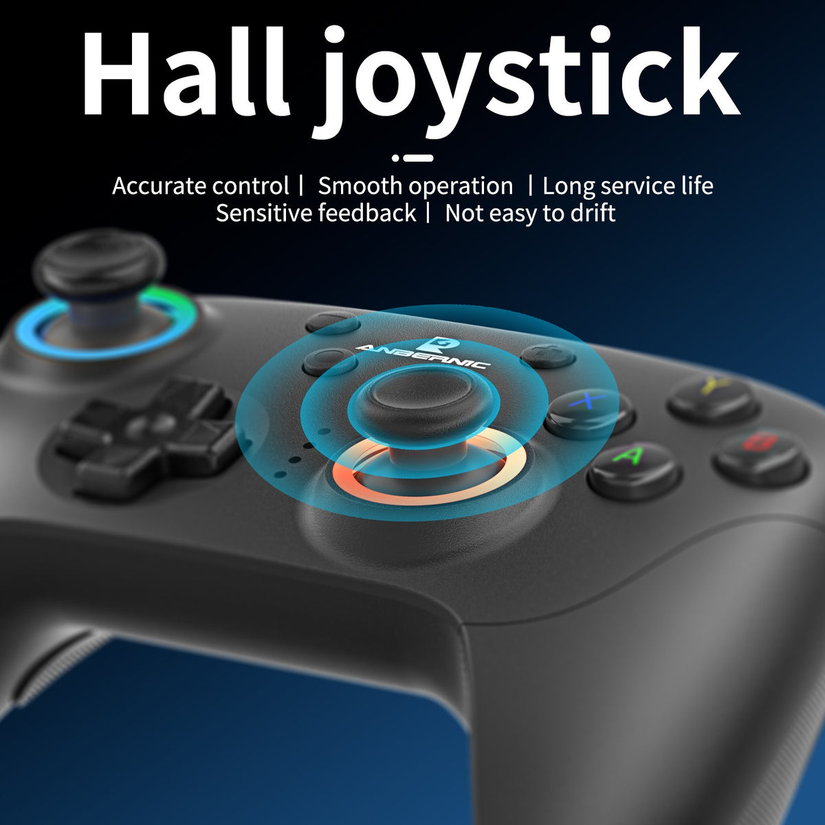ANBERNIC RG P01 Retro Games Controller Wired/Wireless Bluetooth RGB Hall Effect Joystick XBOX Gamepad for PC Android IOS Steam