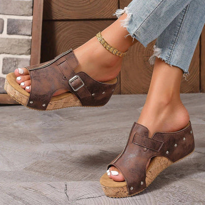 Women Comfortable Platform Sandals Open Toe Wedge Sandals Summer Lightweight New Slippers Fashion Casual Designer Women Shoes