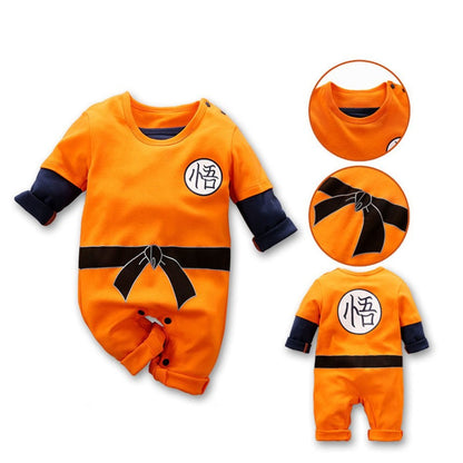 Baby Girl Boy Costume Anime Clothes Newborn Romper Infant Luffy Akatsuki Vegeta Cosplay Jumpsuit Toddler Halloween Costume 0-18M