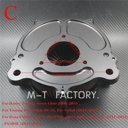 Black Spike Air Cleaner Intake Filter For Harley Sportster XL 883 Dyna V-Rod Softail Fat Boy Touring Ultra FLHR FLHX FLSTNSE
