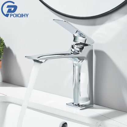 Black Bathroom Faucet Deck Mounted Bathroom Sink Mixer Tap Single Lever Basin Sink Mixer Faucets Chrome/White/Grey/Brushed Gold