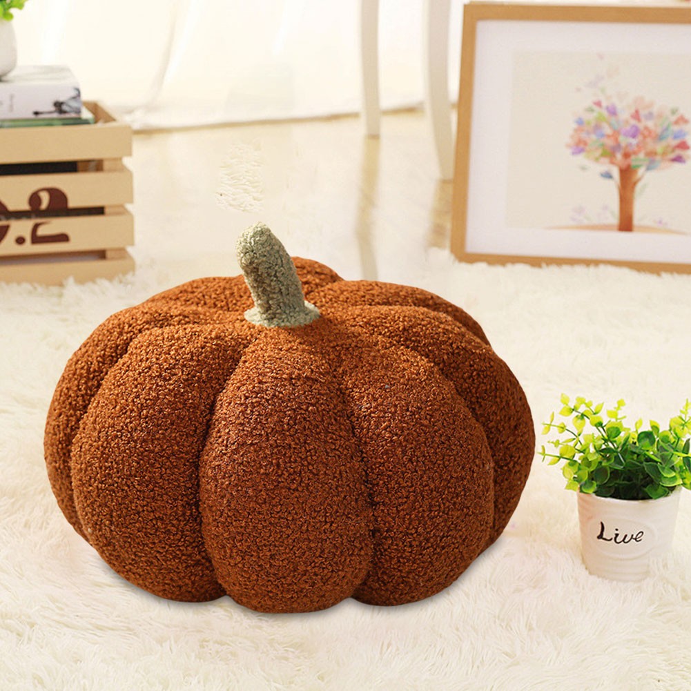 20/28CM Halloween Simulated Pumpkin Pillow 3D Pumpkin Shaped Pillow Stuffed Throw Pillow Holidays Props Decorative Throw Pillow