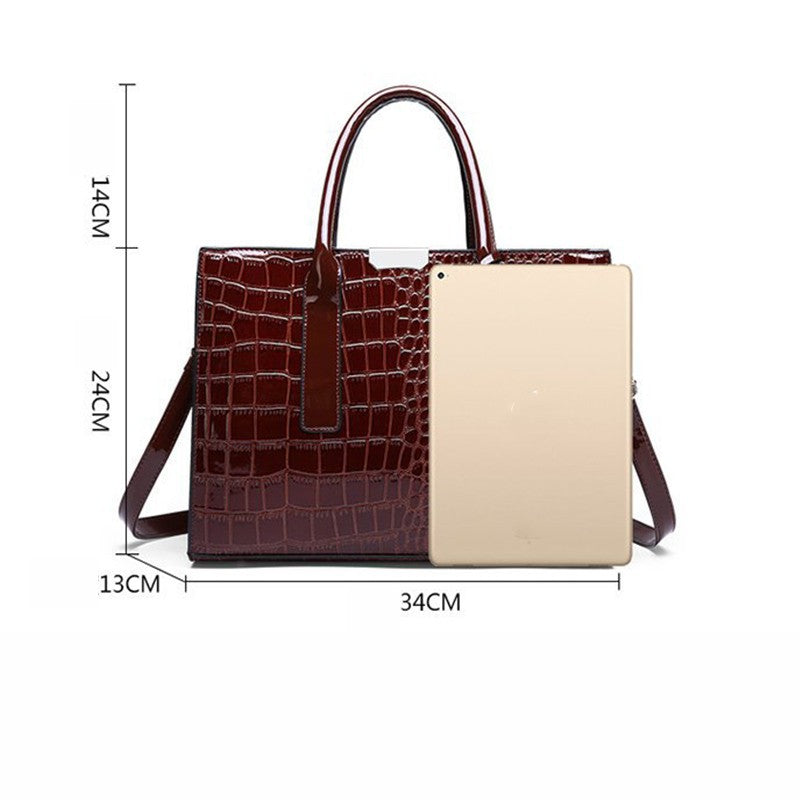 Luxury Crocodile Pattern Handbag ?Women Large Capacity Shoulder Bag? PU Leather Top-handle Bag? Brands Crossbody Bag Totes sac