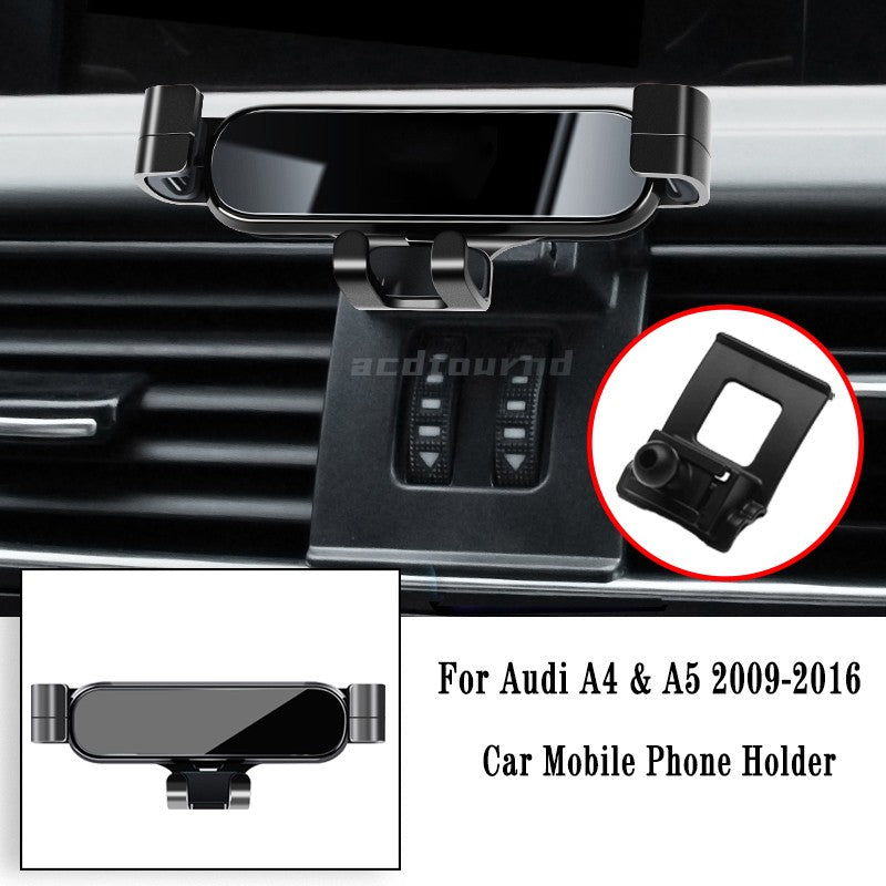 Car Phone Holder for Audi A4 B8 8KH B9 8WH A5 2009-2020 Gravity Navigation Bracket GPS Stand Air Outlet Clip Support Mount