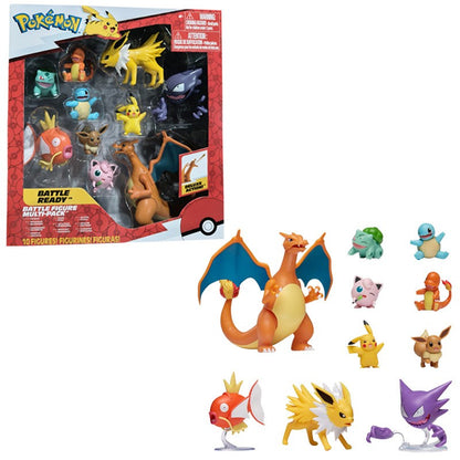Pokémon Bonecos de Batalha Definitivos Pikachu Bulbasaur Eevee Pocket Monsters Boneco de Batalha Anime Action Figure Modelo Terno Brinquedos Presentes