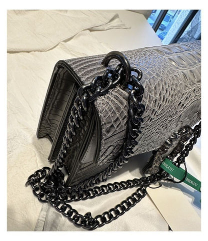Crocodile Pattern Underarm Bag Dionysus Handbag Texture Niche Chain Slung Shoulder Bag Explosions Fashion Trend Small Square Bag