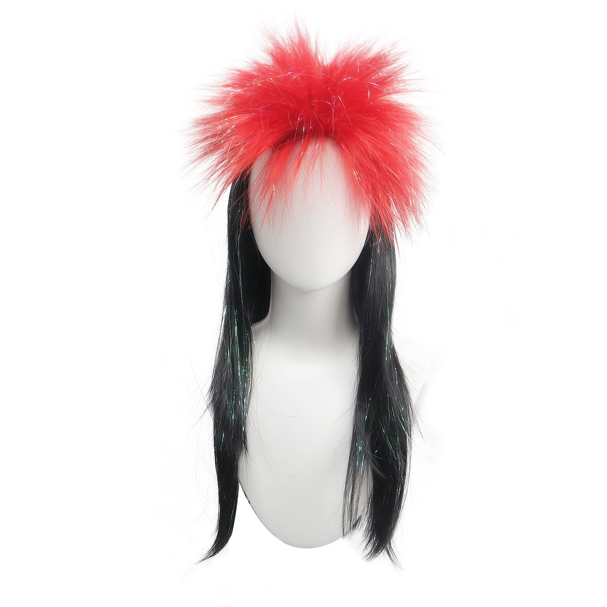 Nova Peruca Sintética de Cabelo Liso e Comprido Matt Kill, Fibra Química, Estilo Punk Rock Fofo para Festa de Halloween