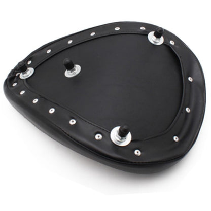 Assento de Couro para Motocicleta Retro Couro Preto Banco Solo para Harley Custom Chopper Bobber Honda Yamaha Kawasaki Suzuki