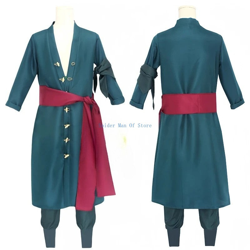Fantasia Wano Country Roronoa Of Zoro Cosplay Kimono Anime Pirate Disfraz Costume Men Male Halloween Carnival Party Clothes