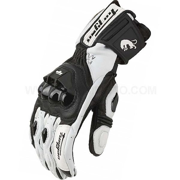 Luvas de Couro Genuíno para Motociclistas Masculinas Luvas de Motocross Corta-vento para Pilotagem ao Ar Livre Equipamento de Proteção para Motociclismo com Tela Sensível ao Toque