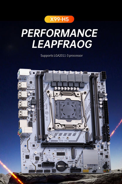 QIYIDA X99 Placa-Mãe Kit Xeon LGA2011-3 E5 2650 V4 2pcs*8gb=16GB DDR4 RAM USB PCI 3.0 NVME M.2 SATA M-ATX