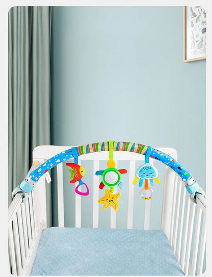Baby Toy Toddler Cribs Cradles Hanging Bell Baby Stuff Newborn Stroller Stroller Play Arch Bed Toys for Babies 0 12 Months