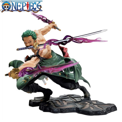 One Piece 10CM Bonecos de Anime GK Roronoa Zoro Três Espadas Sa-maximum PVC Bonecos Colecionáveis de Ação Presentes Infantis