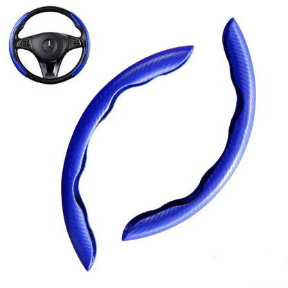 Capa Universal Antiderrapante de Fibra de Carbono para Volante de Carro, Capa Auxiliar para Volante de Carro, Acessórios Antiderrapantes